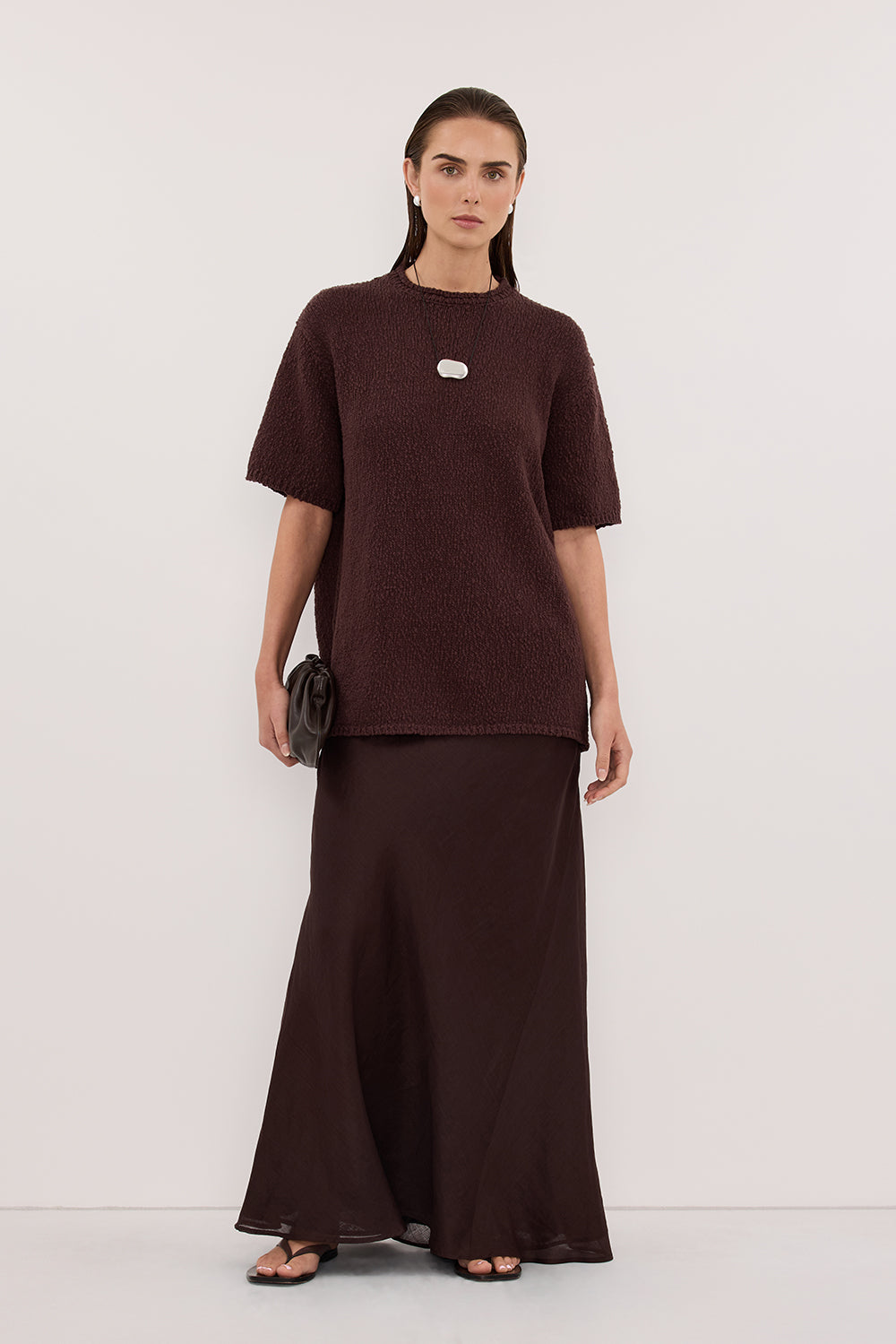 SUE CHOC OVERSIZED KNIT TEE