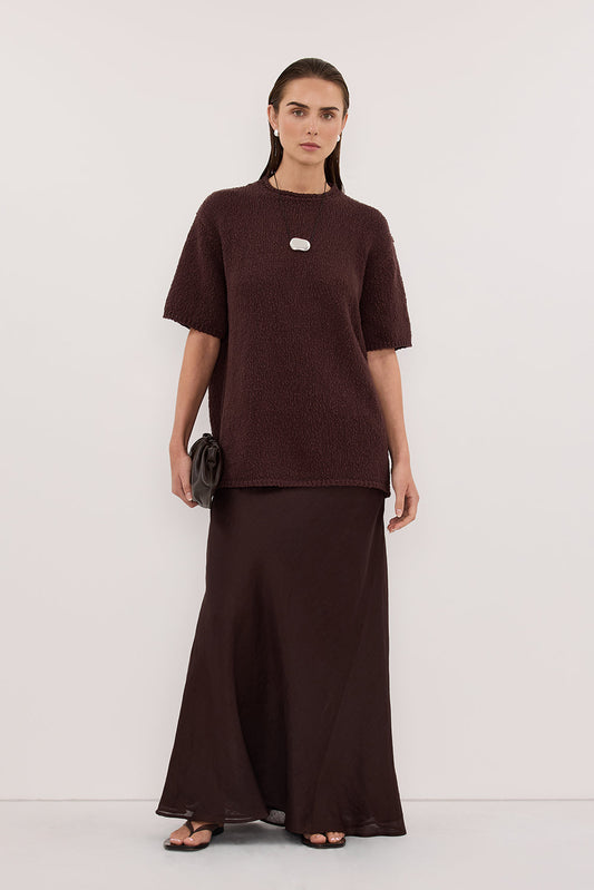 SUE CHOC OVERSIZED KNIT TEE