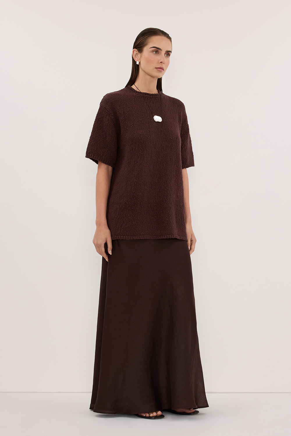 SUE CHOC OVERSIZED KNIT TEE