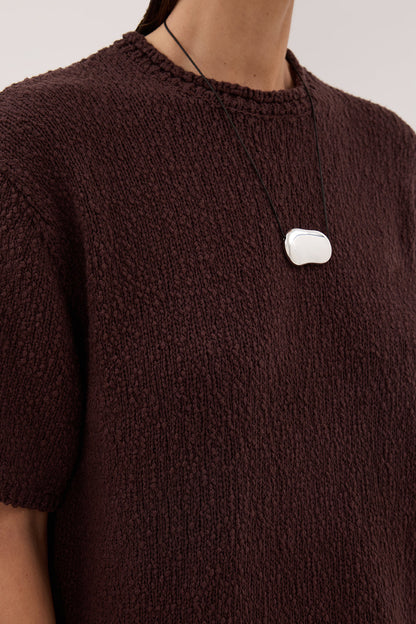 SUE CHOC OVERSIZED KNIT TEE