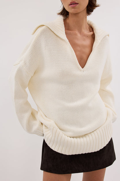 FRANKIE OFF WHITE SAILOR JUMPER