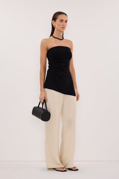 LUKE BLACK LONGLINE BANDEAU TOP