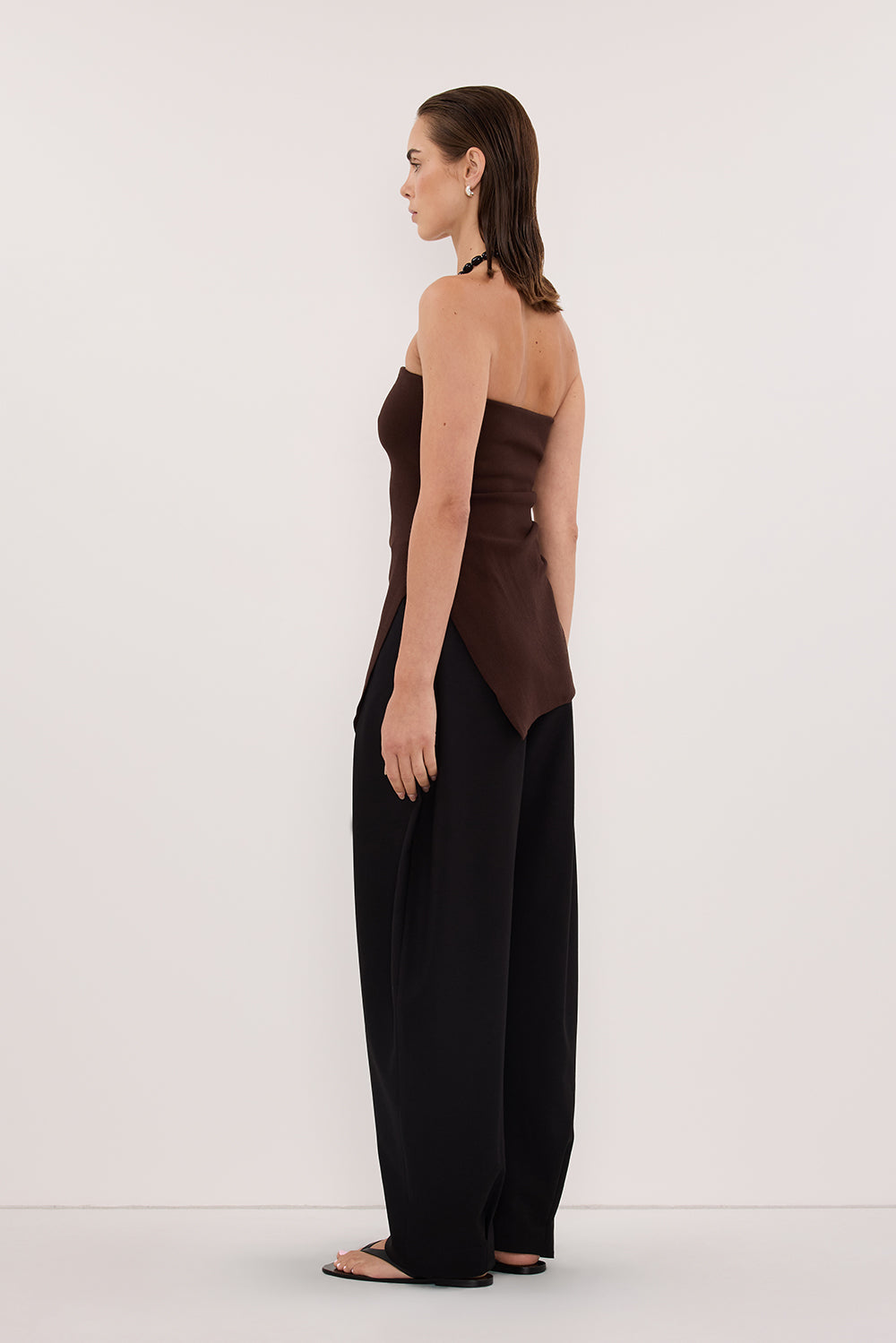 LUKE CHOC LONGLINE BANDEAU TOP
