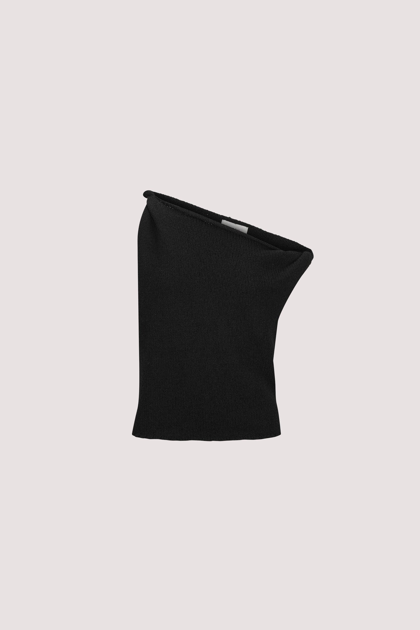 KARA BLACK ASYM KNIT TOP