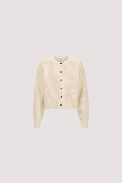 EVALINA SANDSTONE KNIT CARDIGAN