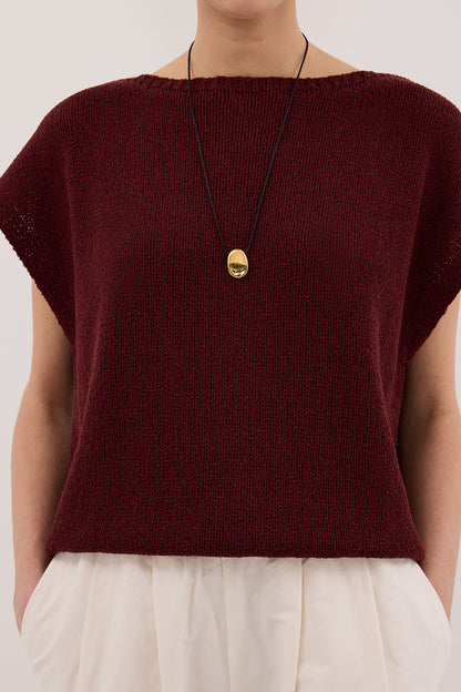 ASPEN SANGRIA KNIT TOP