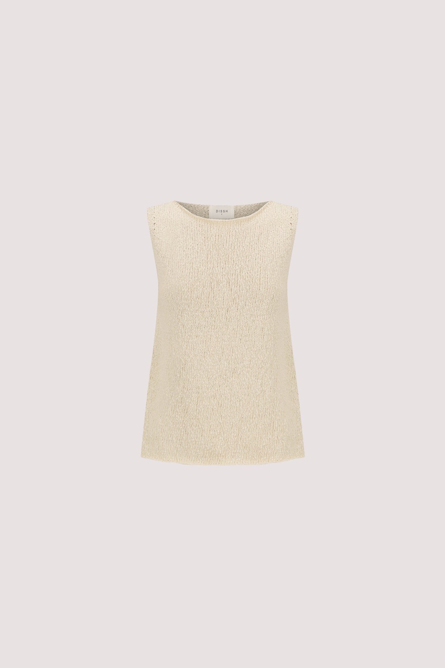 DINA NATURAL SLEEVELESS KNIT TOP