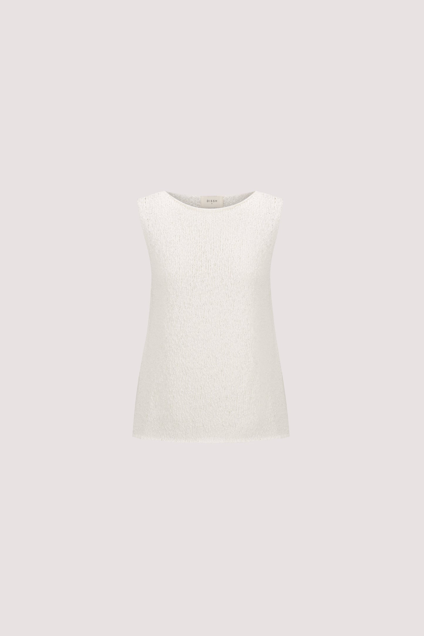 DINA OFF WHITE SLEEVELESS KNIT TOP