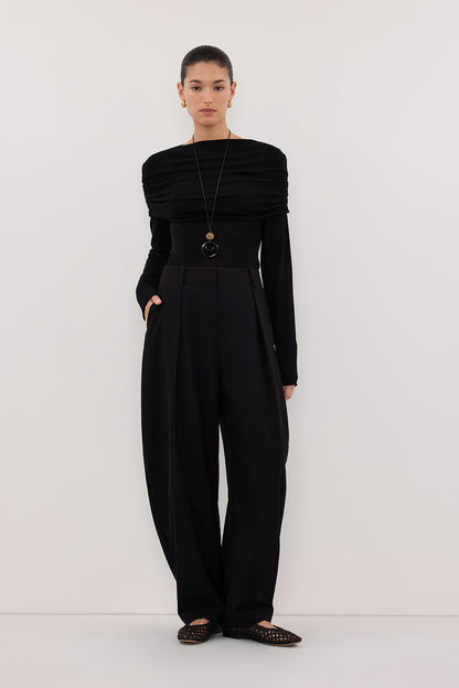 IVY BLACK MERINO LONG SLEEVE TOP