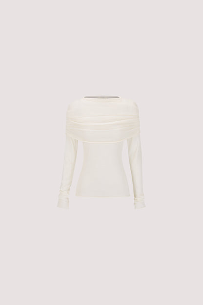 IVY OFF WHITE MERINO LONG SLEEVE TOP