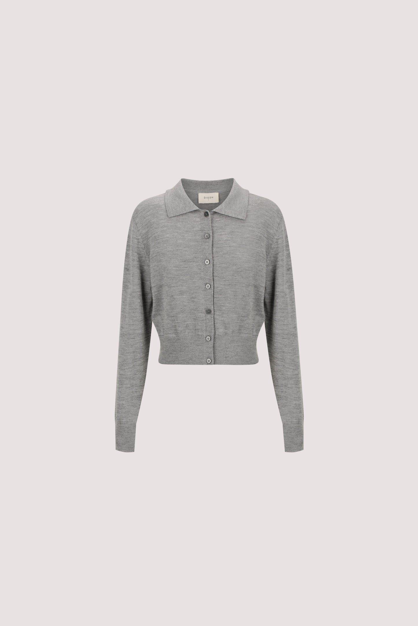 KYRA SILVER LONG SLEEVE MERINO WOOL CARDIGAN
