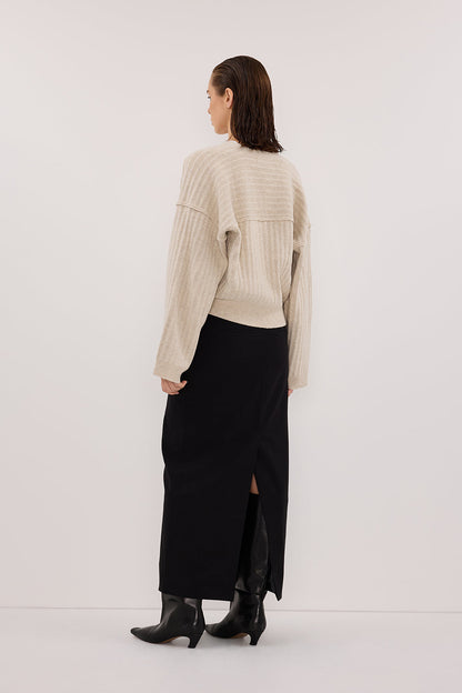 DAHLIA CHALK KNIT CARDIGAN