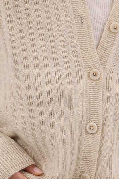 DAHLIA CHALK KNIT CARDIGAN