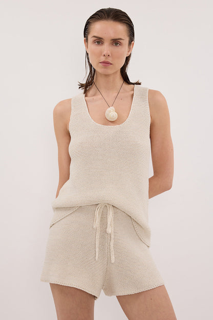 PEARL NATURAL KNIT SHORT
