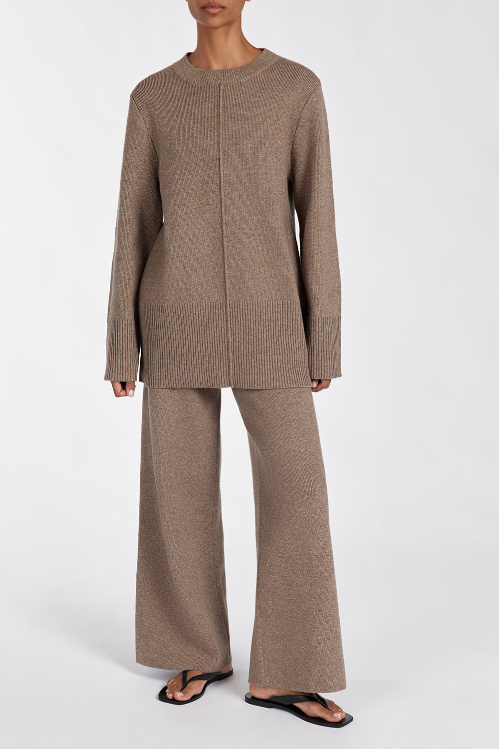 CLEMENCE CHOC MARLE KNIT PANT