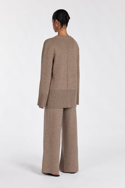 CLEMENCE CHOC MARLE KNIT PANT