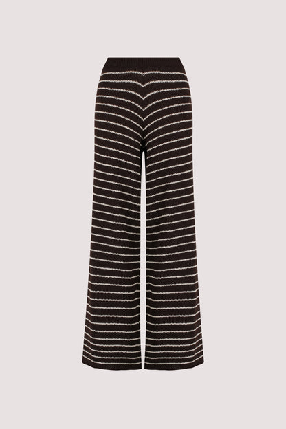 ASPEN CHOC STRIPE KNIT PANT