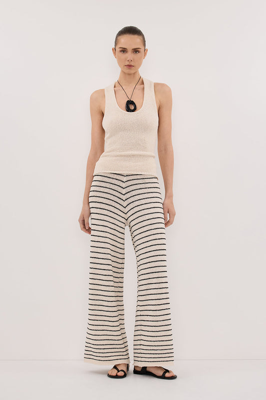 ASPEN SANDSTONE STRIPE KNIT PANT