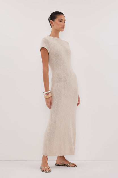 LEO CHALK KNIT MIDI DRESS
