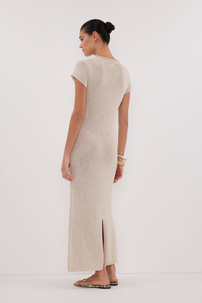 LEO CHALK KNIT MIDI DRESS