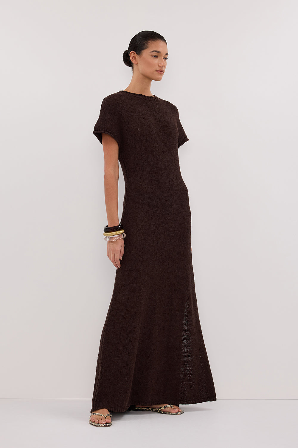 ERIN CHOC KNIT MAXI DRESS
