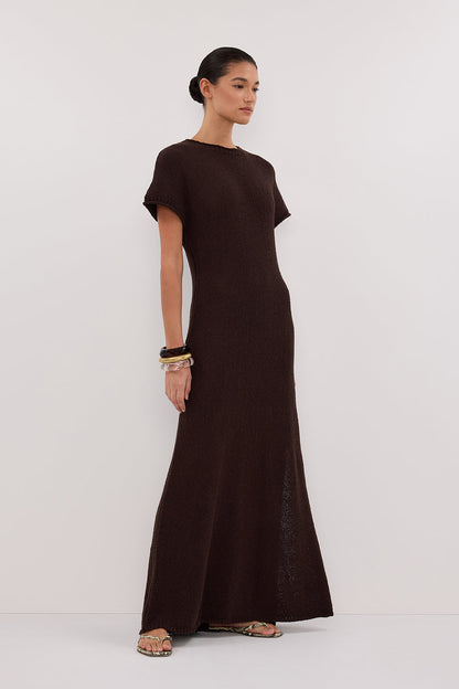 ERIN CHOC KNIT MAXI DRESS