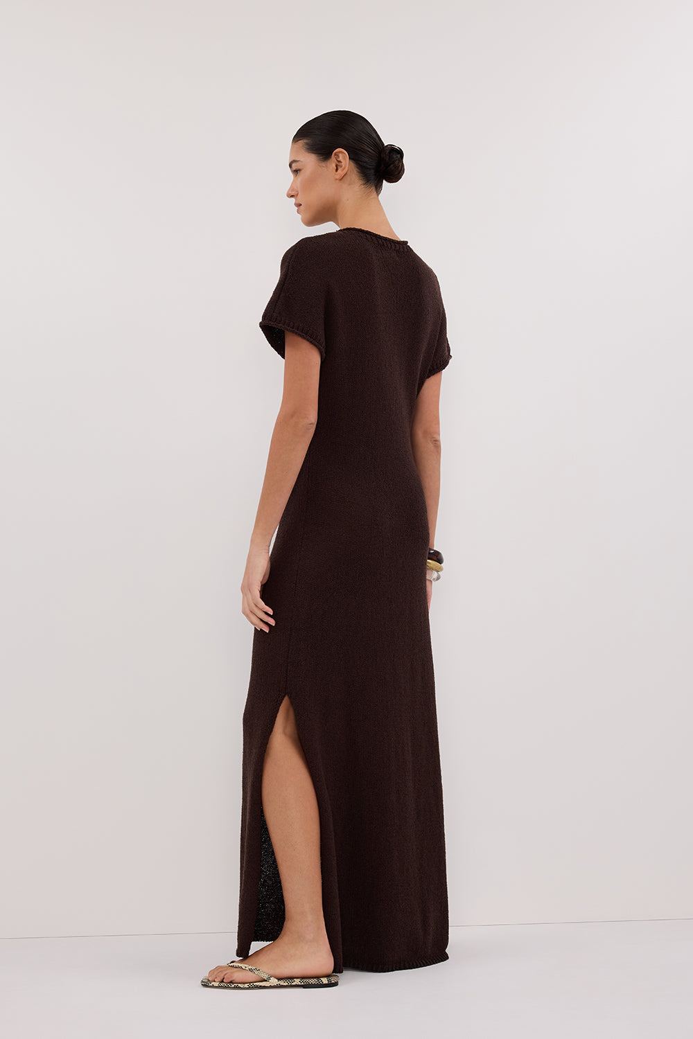ERIN CHOC KNIT MAXI DRESS