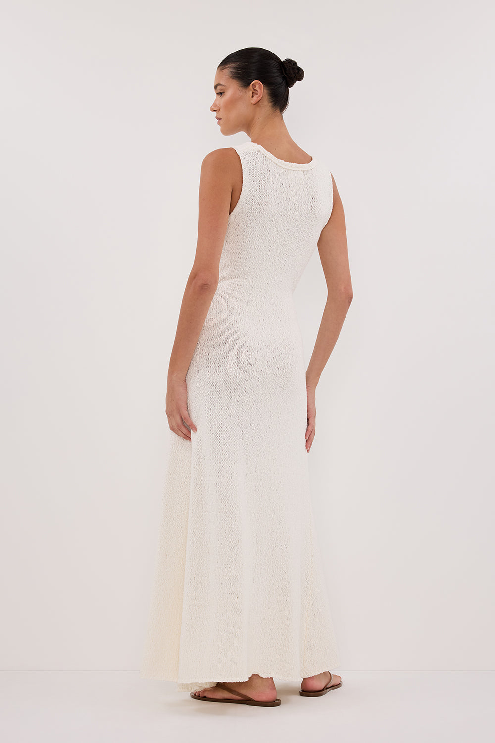 SUE OFF WHITE KNIT MAXI DRESS